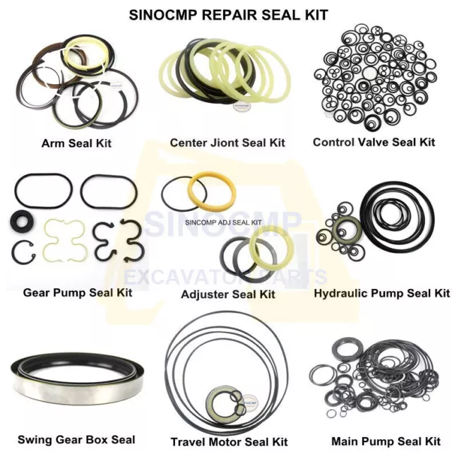 Arm Boom Bucket Cylinder Seal Kit For Hitachi EX75UR-3 Excavator Repair Seal Kit 3