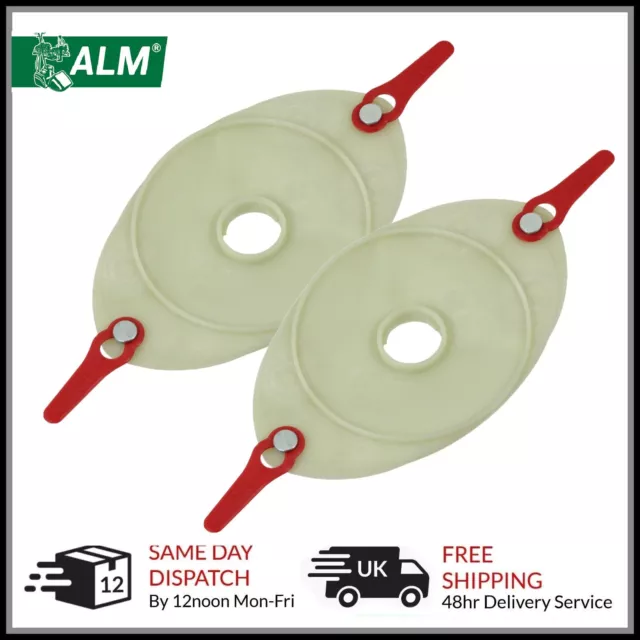 2 x Mounting Disc & Plastic Blades for SOVEREIGN MEH29 MEH929 MEH929B Lawnmower