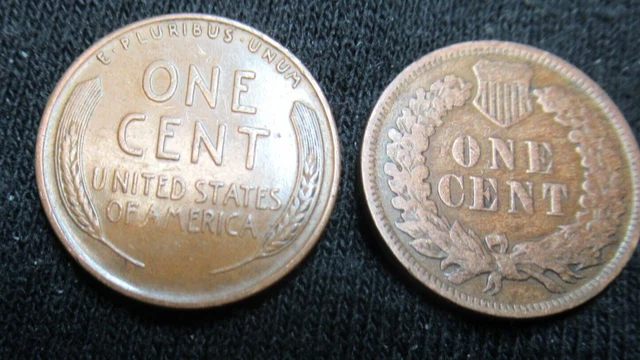 1800'S 1900'S Indian Head Cent Wheat Cent Penny Roll From Estate Lot Sale