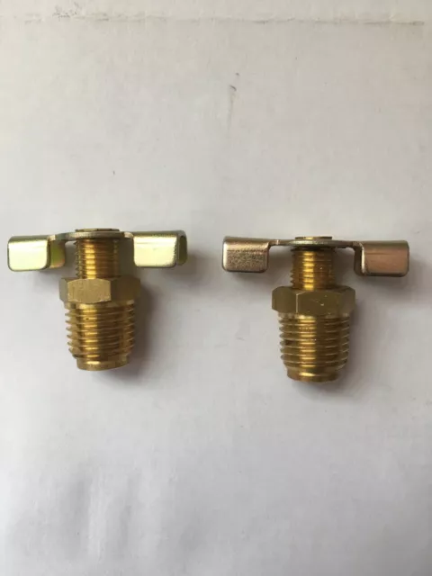 NEW Radiator 1/4" NPT Brass Petcock Drain Cock Drain Plug Tank Drain Air Tank