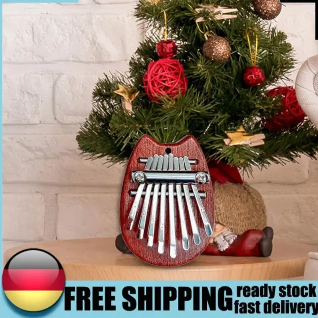 8 Tasten Mini Kalimba tragbare Holzfinger Harfe Daumen Klavier Musikinstrument D