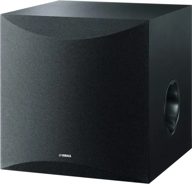 Yamaha NS-SW100 Subwoofer Speaker with 100W Output Power and Twisted Flare Port,