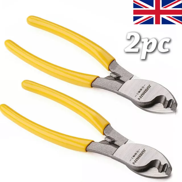 2x Electric Cable Wire Cutter Stripper Pliers Crimper Electrician Tools Kit New.