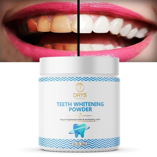 Polvo mágico blanqueador dental 7 días - kit de blanqueamiento dental suplemento 50 g