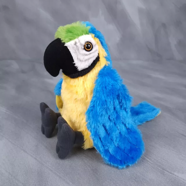 Wild Republic Parrot Macaw Plush Stuffed Animal Bird Blue Green Yellow Realistic