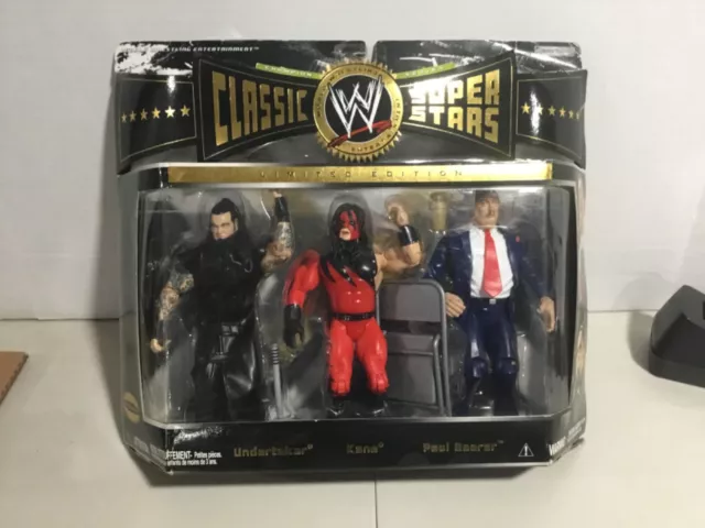 WWE Jakks Classic Superstars Limited Edition 3 Pak Undertaker, Kane, Paul Bearer