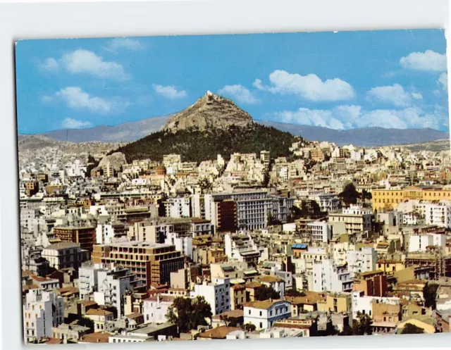 Postcard Partial View and Lycabette, Athens, Greece