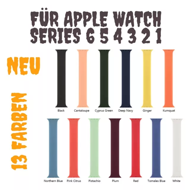 Ersatzarmband Band Silikon Solo Loop Armband für Apple Watch SE 9 8 7 6 5 4 3 2. 2