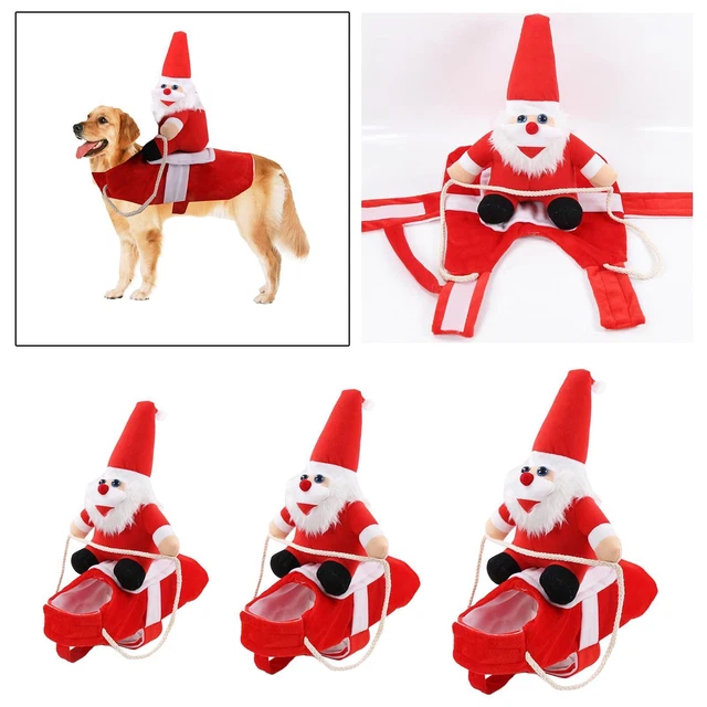 Tenue de noël pour chien et chat, Costume pour chien, équitation de père