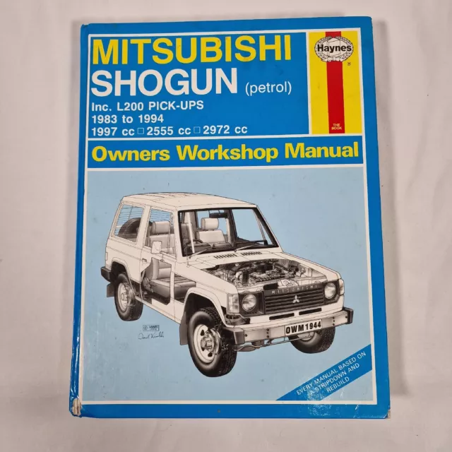 MITSUBISHI SHOGUN - 4 & 6 Cyl Petrol - 1983 to 1994 - Haynes Manual - 1994 HB