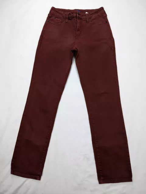 NYDJ Not Your Daughter Jeans Skinny Womens 8 Rust Brown Wax Jeans Mid Rise