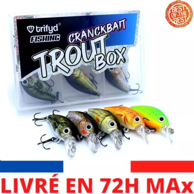 trifyd ® - Poisson Nageur Truite Minnow 7 cm, le Pack de 5 leurres de pêche  