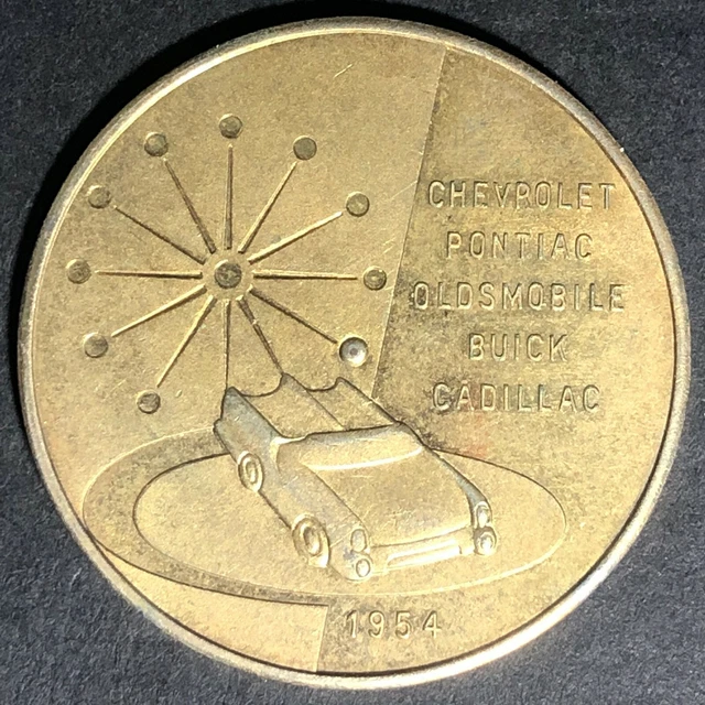 VINTAGE GENERAL MOTORS Motorama of 1954 Spinner Token 32mm £16.08 ...