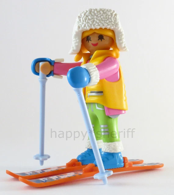 Playmobil Skieuse Fille avec Équipement de Ski Skis et Bâtons Série Mystère...