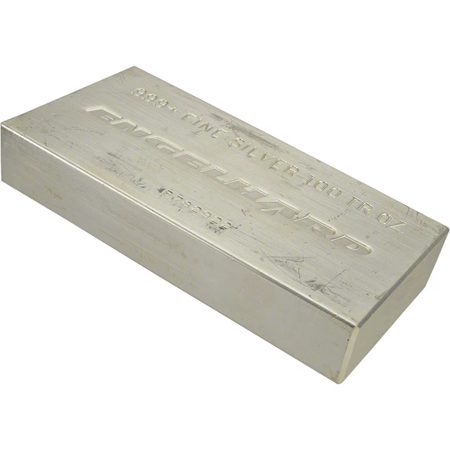 100 oz Silver Bar - Engelhard Extruded Triangle A Logo .999 Fine 100 oz Silver Bar - Engelhard Extruded Triangle A Logo .999 Fine