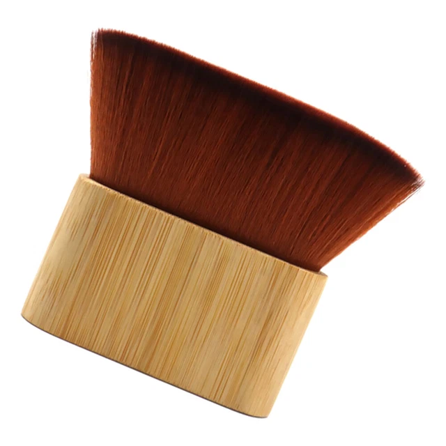 Cepillo para el cabello mango de bambú peluquería plumero cabello roto plumero
