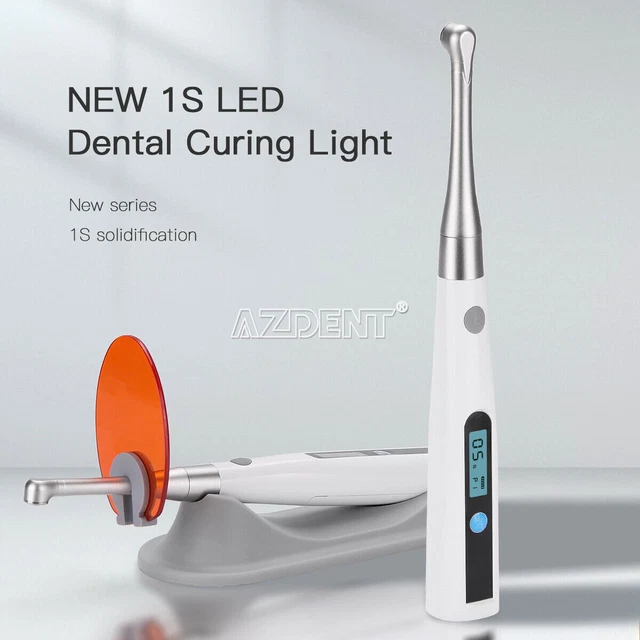 Dental Light Cure Lamp Cordless 3 Modes Metal Head LED 1S Dental Curing Light 5W