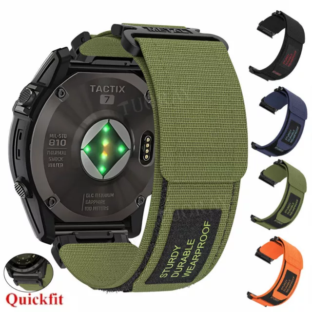 Quickfit Nylon Canvas Armband Für Garmin Fenix 7 7X 6 6X Epix Pro 5 5X Plus 3HR 2