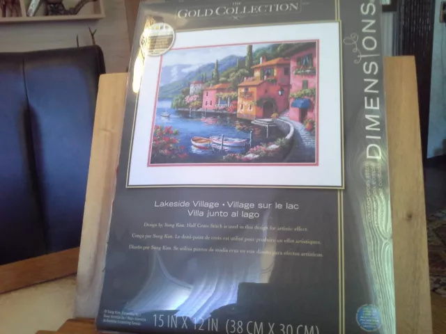 DIMENSIONS  GOLD COLLECTIONS  *LAKESIDE VILLLAGE*CROSS STITCH KIT  Kreuzstich 2