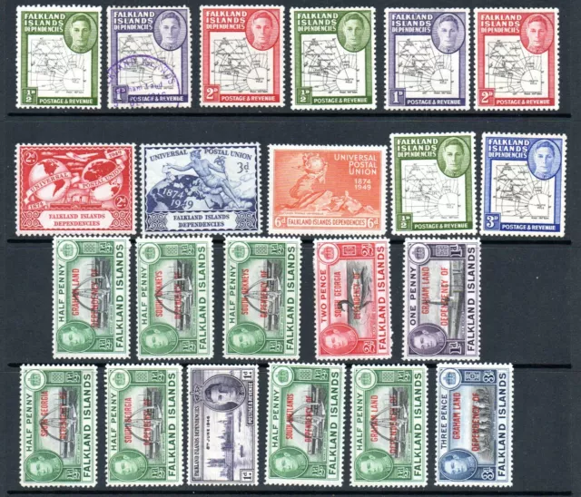 Falkland Islands Deps GV1 Stamps.