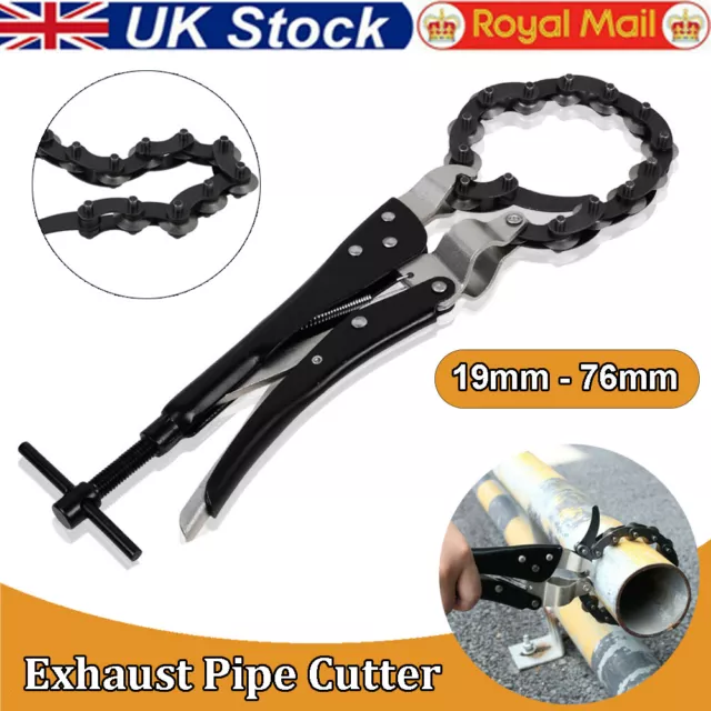 Exhaust Pipe Cutter Multi Wheel Chain Lock-grip Pliers Pipe Tube Wrench Tool