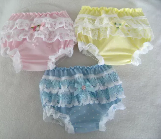 3 PAIRS KNICKERS *FANCY PANTS* for 16" DOLLS TINY TEARS - BABY BORN - FIRST LOVE