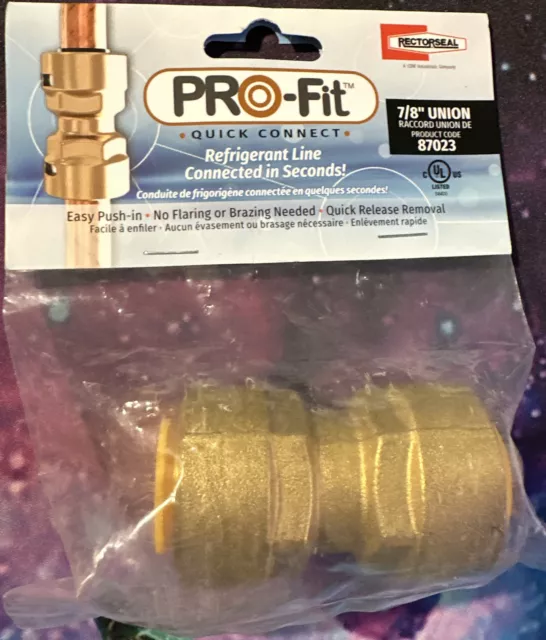 RectorSeal 87023 PRO-Fit 7/8" Quick Connect Union 