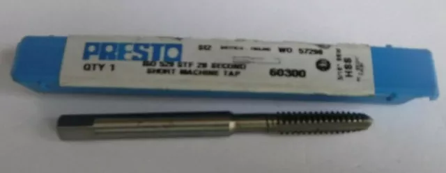 3/16 24 BSW Tap Presto UK HSS 2nd Second 60300 Machine Tap