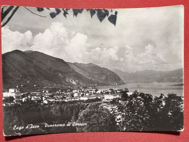 Cartolina - Lago d'Iseo - Panorama di Sarnico ( Bergamo ) - 1953