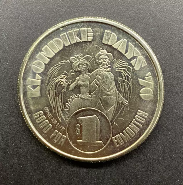 Canada Edmonton Alberta 1970 Klondike Dollar Coin Medal Token