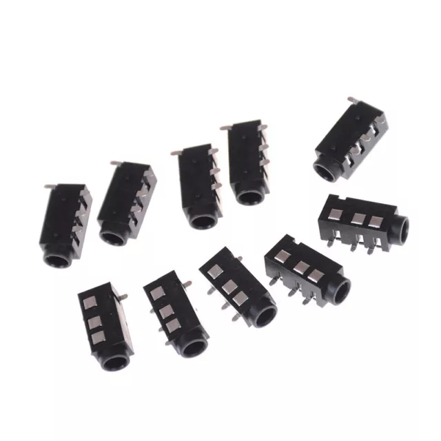 10 Pcs PJ-320D 4 Pins SMD 3.5mm Female Headphone Jack Connector PCB Mount P3 SN❤