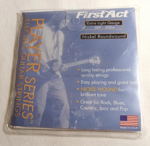 First Act Electric Guitar Strings Nickel Extra Light Gauge .009 - .042 NEW