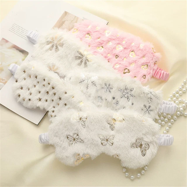 Fluffy Repos Patch pour les yeux Doux Peluche Masque de sommeil Blindfold