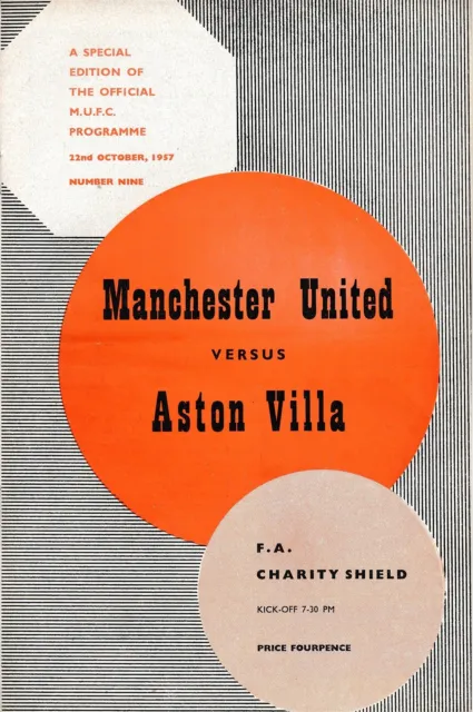 FA CHARITY SHIELD 1957 Manchester United v Aston Villa