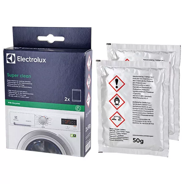 Electrolux Pulitore Detergente Sgrassante Lavatrice Lavastoviglie Pulizia 2 Dosi