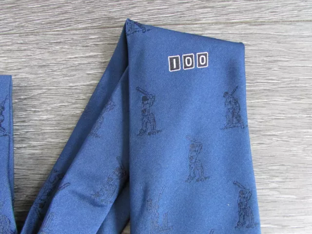 100 Century Cricket Run's with Cricket Player Motif Tie by David Drabble