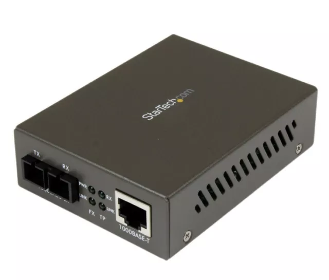 StarTech.com 1000 Mbps Gigabit Multi Mode Fiber Ethernet Media Converter SC 550m