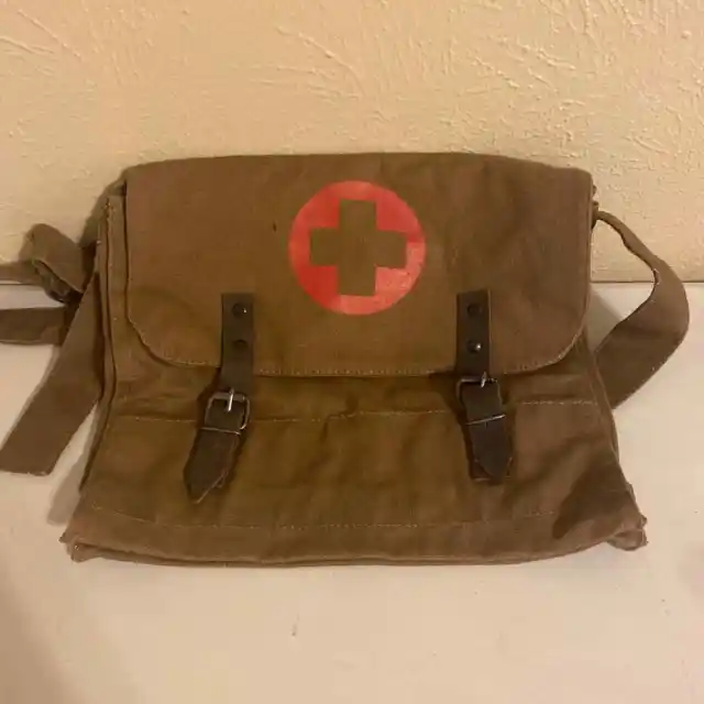 Rothco Vintage Brown Canvas Medic Messenger Bag