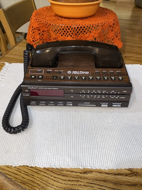 VTG BELL PHONE Northwestern Bell EasyReach AM/FM Clock Radio TESTED ...