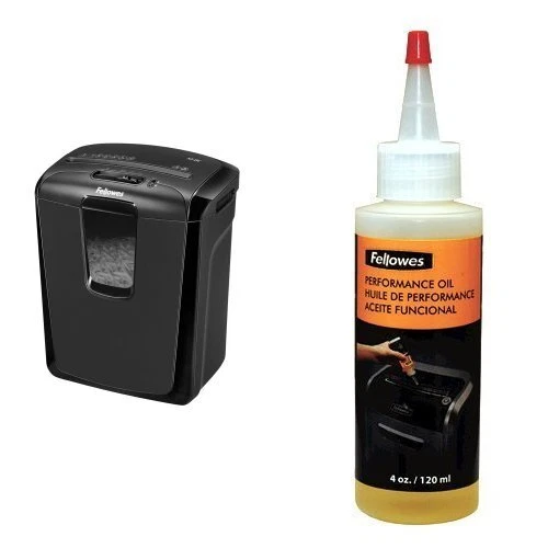 Fellowes M-8C Cross Cut 8 Sheet Personal Shredder and Lubricant