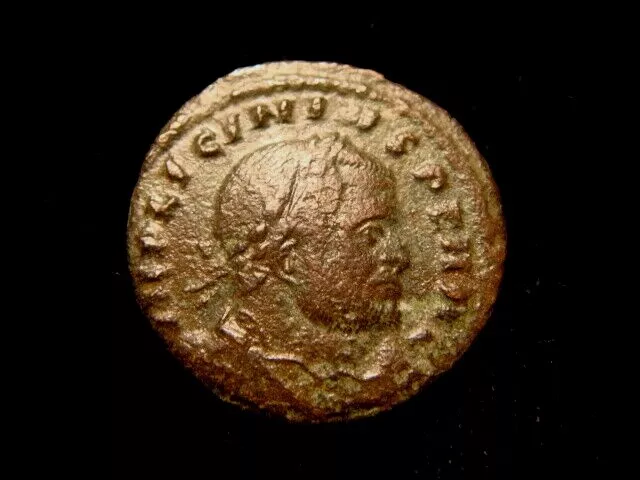 LICINIUS 1st. 308-324. FOLLIS. Lugdunum. SOLI INVICTO COMITI. RIC missing.