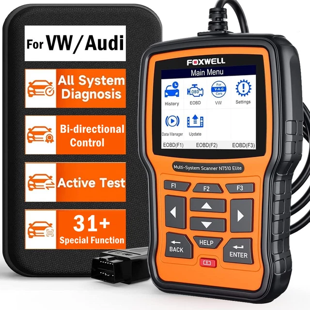 FOXWELL NT510 Elite adatto per dispositivo diagnostico VAGOBD2 auto sistema diagnostico auto