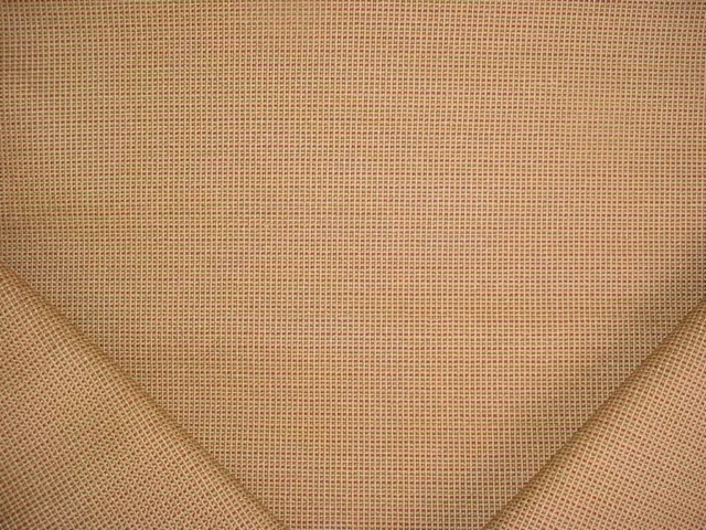 4-5/8Y Robert Allen Gold Russet Emerald Basketweave Drapery Upholstery Fabric
