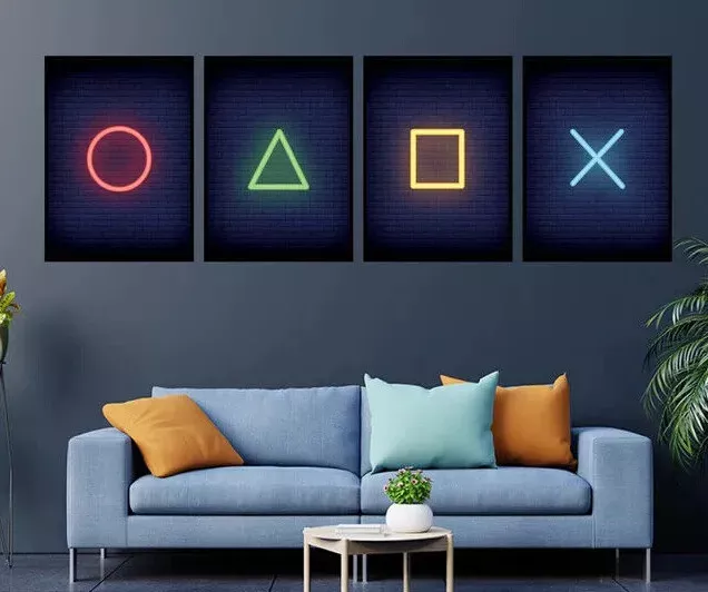 Retro PlayStation Posters Gamer Video Game Wall Art Teen Bedroom Decor A4 A3 A2