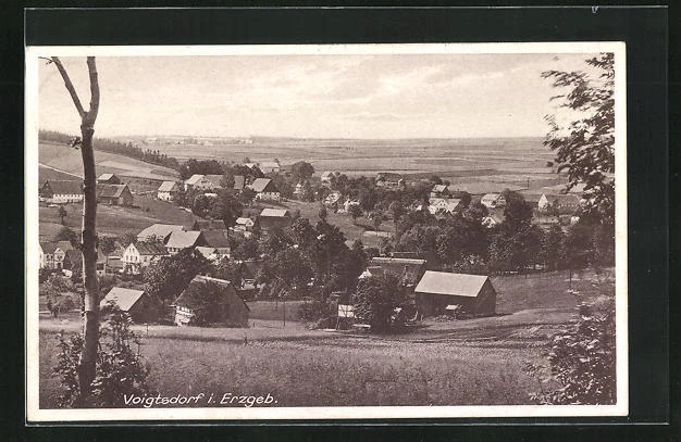 Voigtsdorf i. Erzgeb., Gesamtansicht, Ansichtskarte 1935