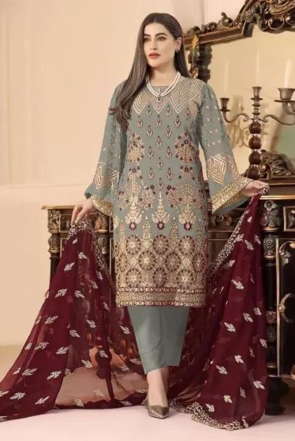 Indian Pakistani Dress Party Wear Kameez Salwar Designer Bollywood Wedding Suit 2