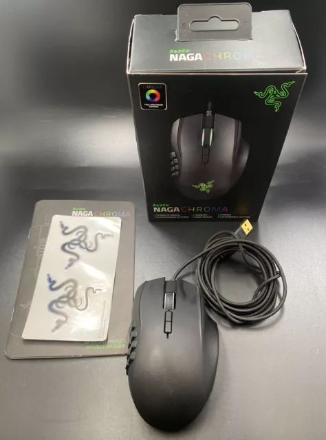 Razer Naga Chroma RGB Illuminé Ergonomique Mmo Gaming Mouse 19 Touches