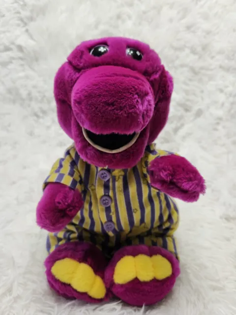 VINTAGE 1993 PURPLE Barney Wearing Removable Pajamas. Stuffed Plush Toy ...