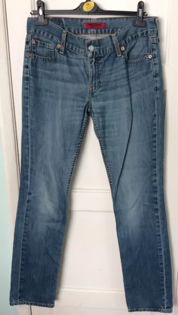 LEVIS PATTY ANNE Denim Jeans Square Cut Slim Leg Blue Womens W34