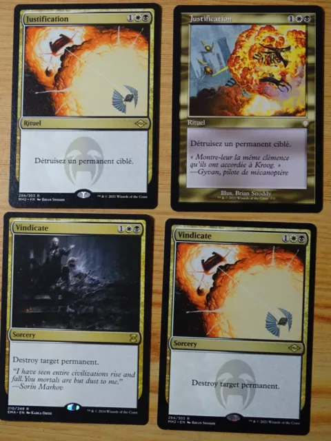 Carte Magic : Justification - Vindicate x4 - Rare - NM